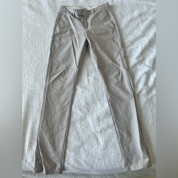 Reiss Eastbury Slim Fit Cotton Blend Chino Trousers (Stone) - Picture 3 of 7